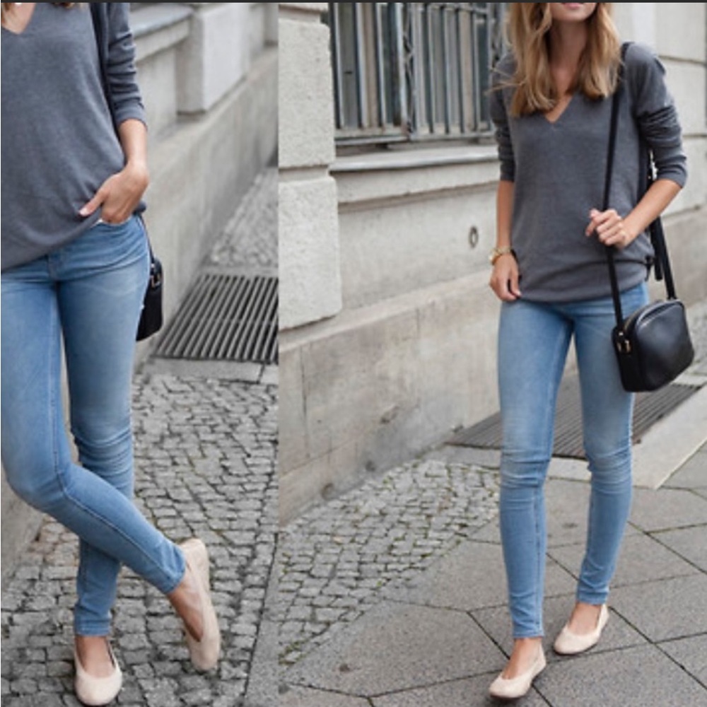 Yosi Samra Nude Ballet Flats